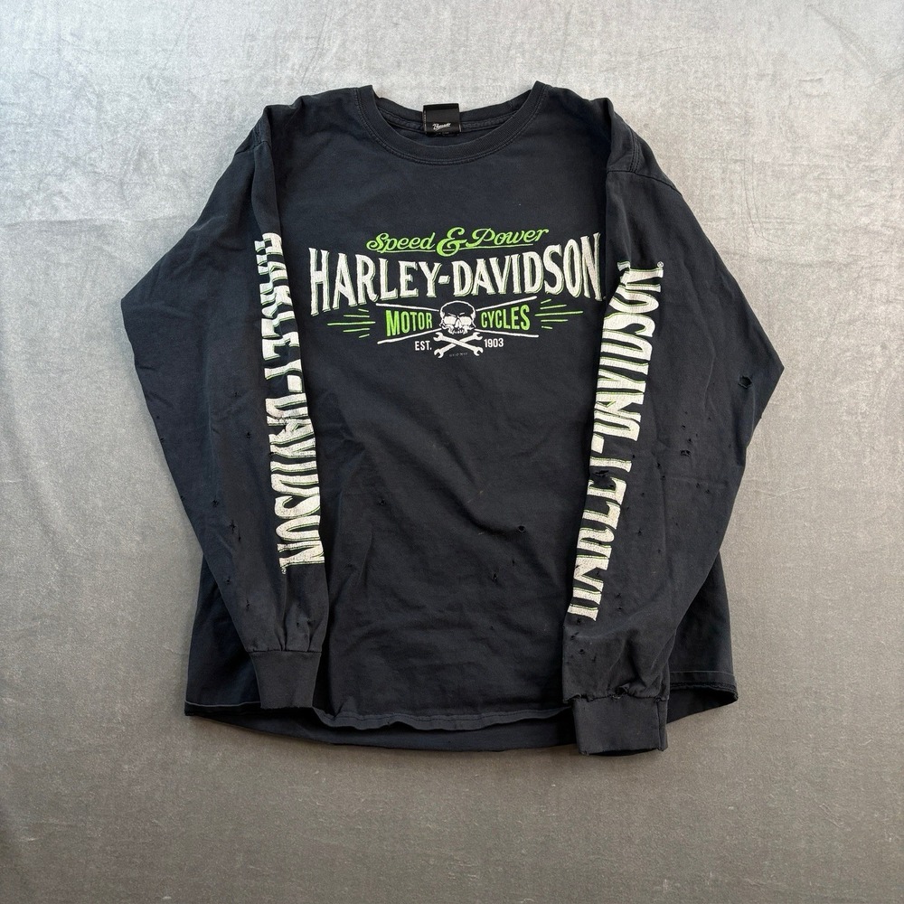 Harley Davidson‎ Sedona Arizona Long Sleeve Shirt Black Men's Large